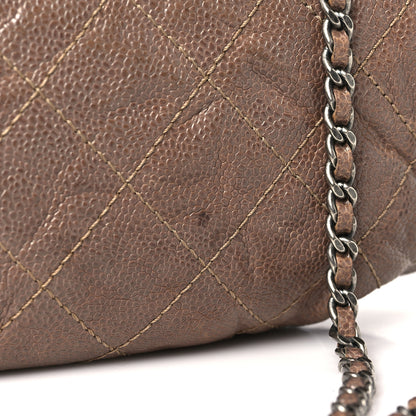 Chanel Caviar Quilted Medium Elastic Flap Brown 11 of 12