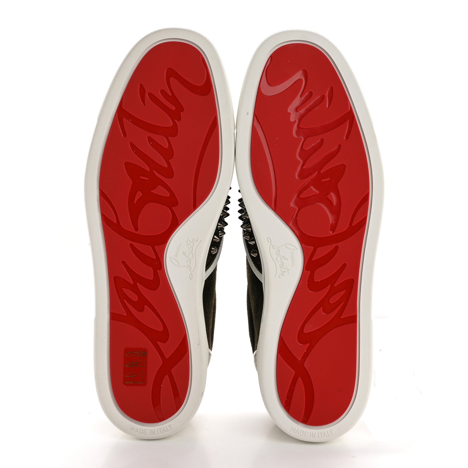 Christian Louboutin Lurex Spikes Women Orlato Flat Sneakers 41 Alpino 5 of 9