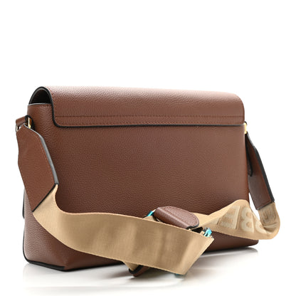 Burberry Calfskin Vintage Check Note Crossbody Bag Tan 3 of 10