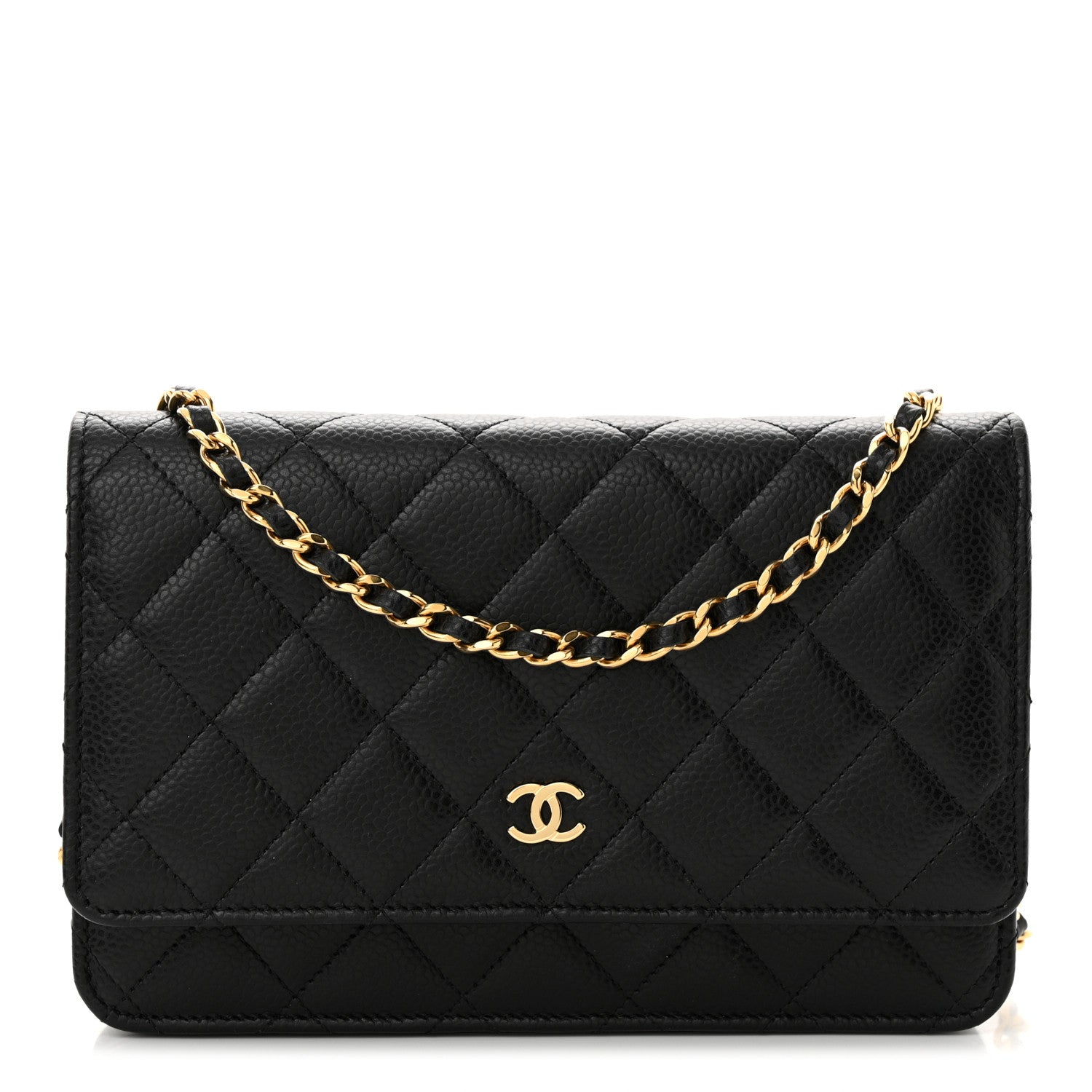 Chanel Caviar Quilted Wallet on Chain WOC Black 1 of 12