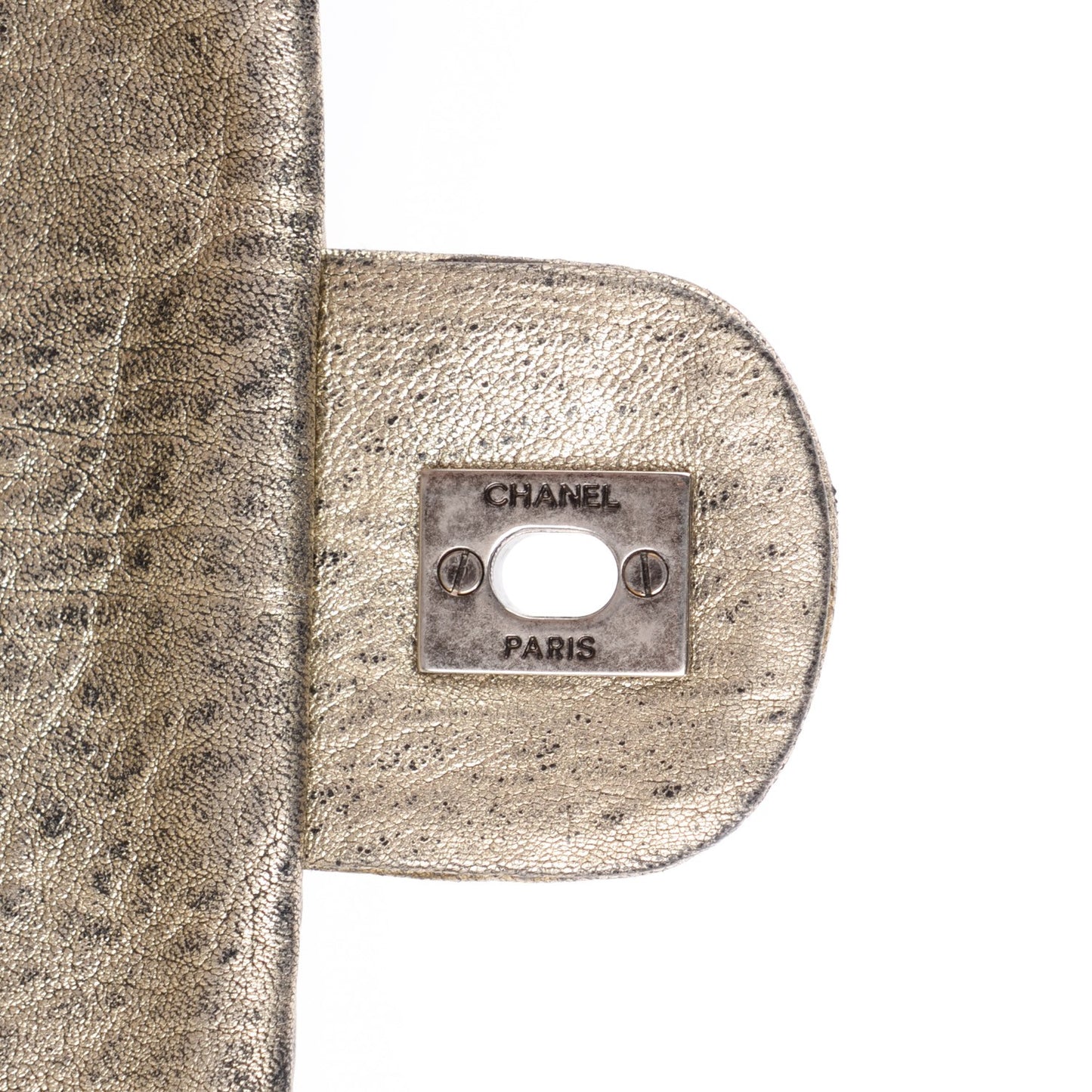Distressed Lambskin Le Marais Ligne Flap Gold