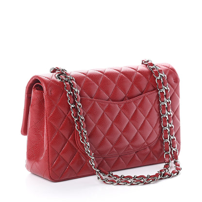 Chanel Caviar Quilted Medium Double Flap Red 2 of 9