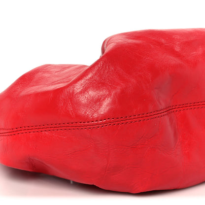 Alexander Wang Crackle Patent Calfskin Small Handle Crescent Bag Flame Red 9 of 10