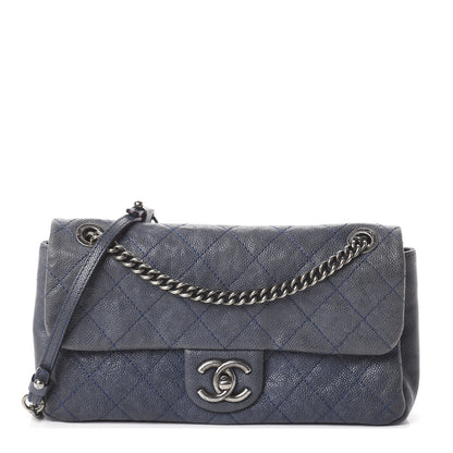 Chanel Caviar Quilted Medium Simply CC Flap Blue 1 of 8