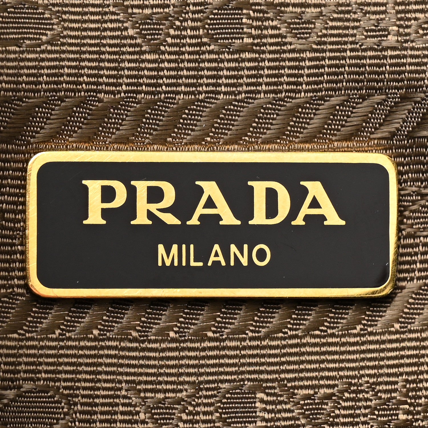 Prada Jacquard Logo Mini Bucket Crossbody Bag Corda Bruciato 6 of 7