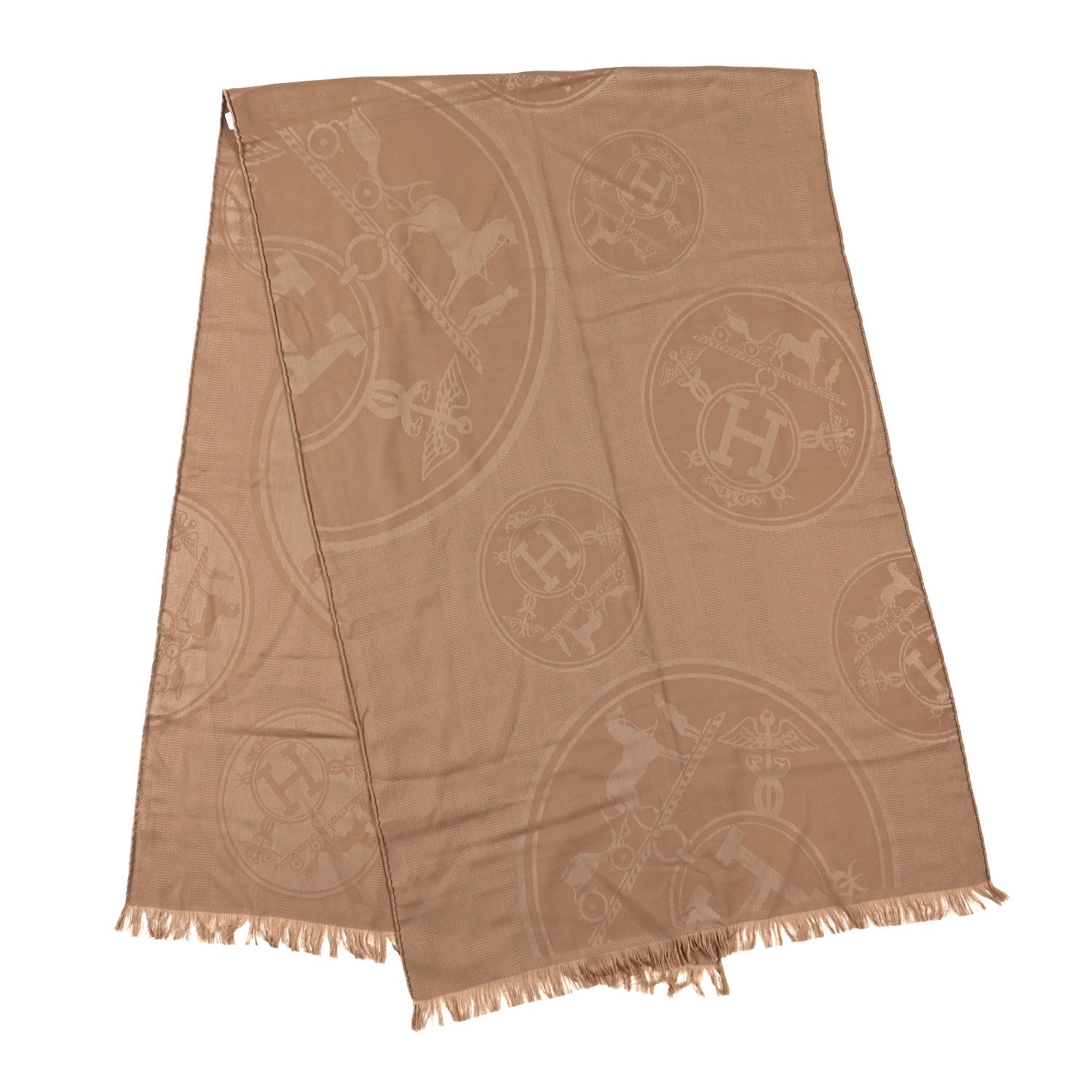 Hermes Cashmere Silk New Libris Confettis D'Ex Stole Kraft 2 of 4