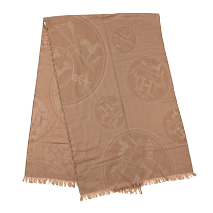 Hermes Cashmere Silk New Libris Confettis D'Ex Stole Kraft 2 of 4