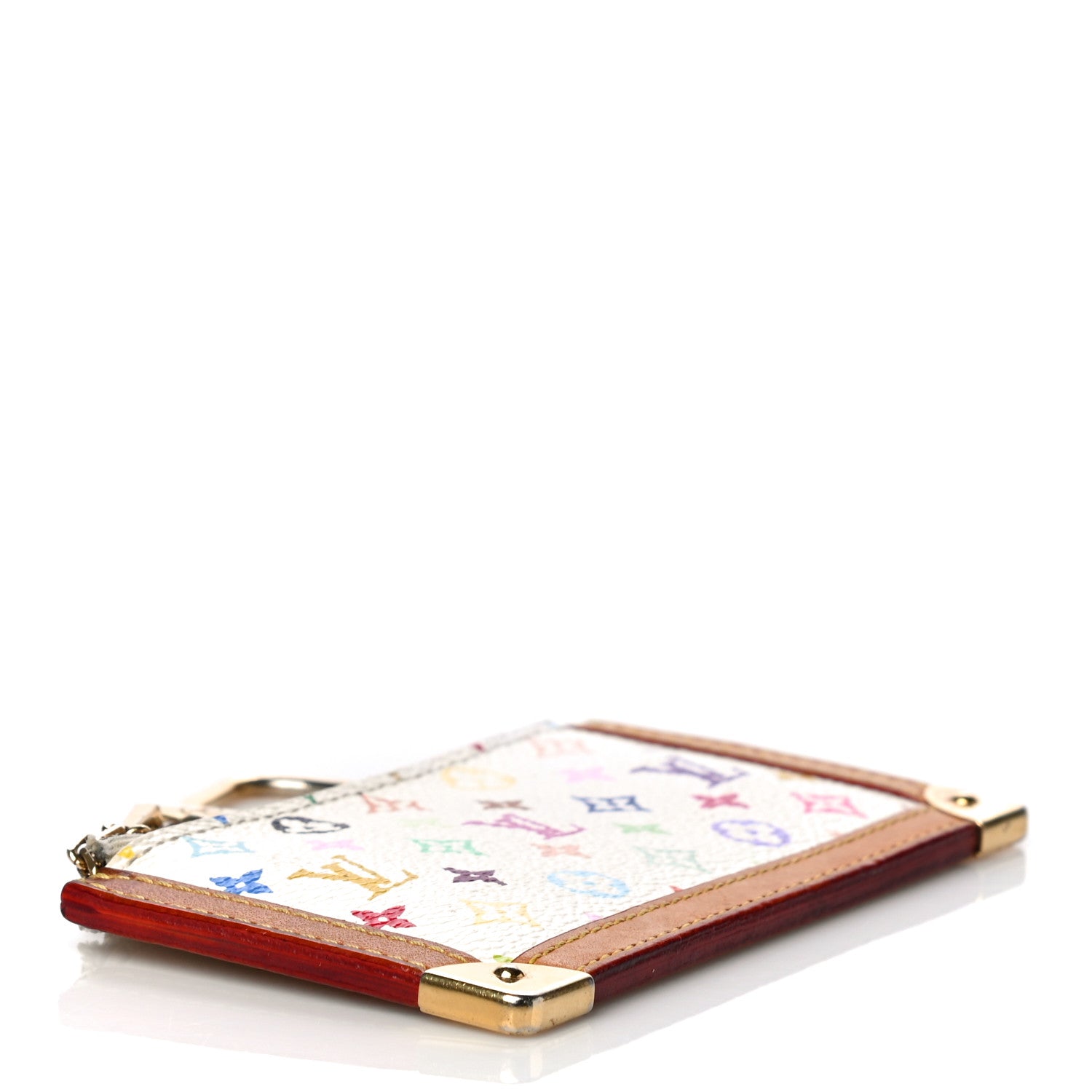 Louis Vuitton Monogram Multicolor Key Pouch White 3 of 15