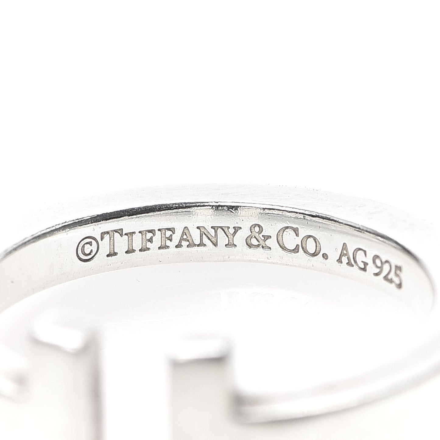 Sterling Silver T Square Ring 54 7