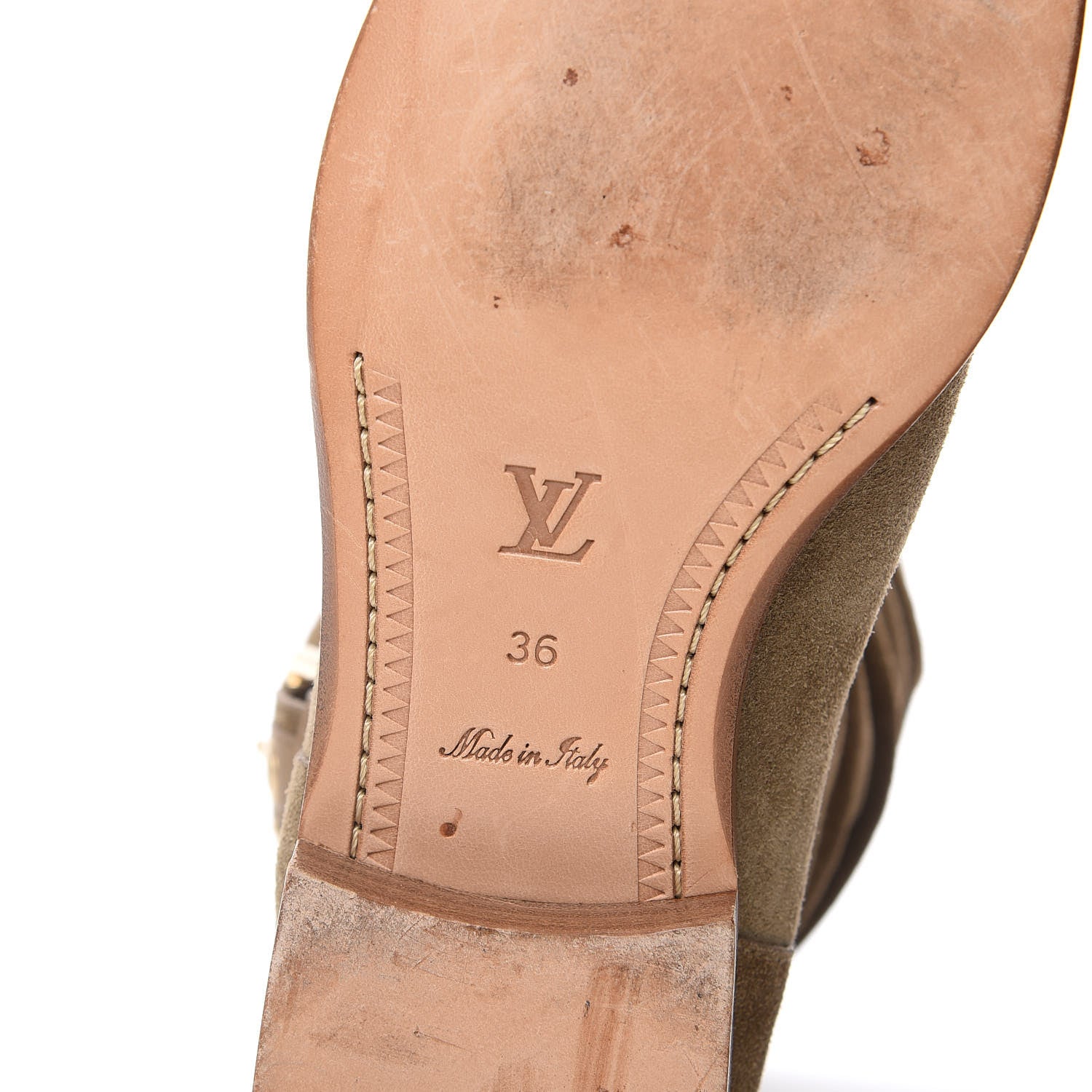 Louis Vuitton Suede Safari Boots 36 Green 6 of 11