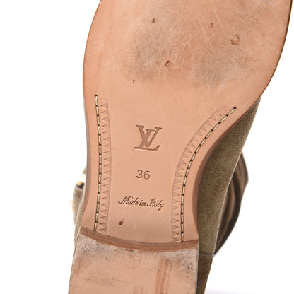 Louis Vuitton Suede Safari Boots 36 Green 6 of 11