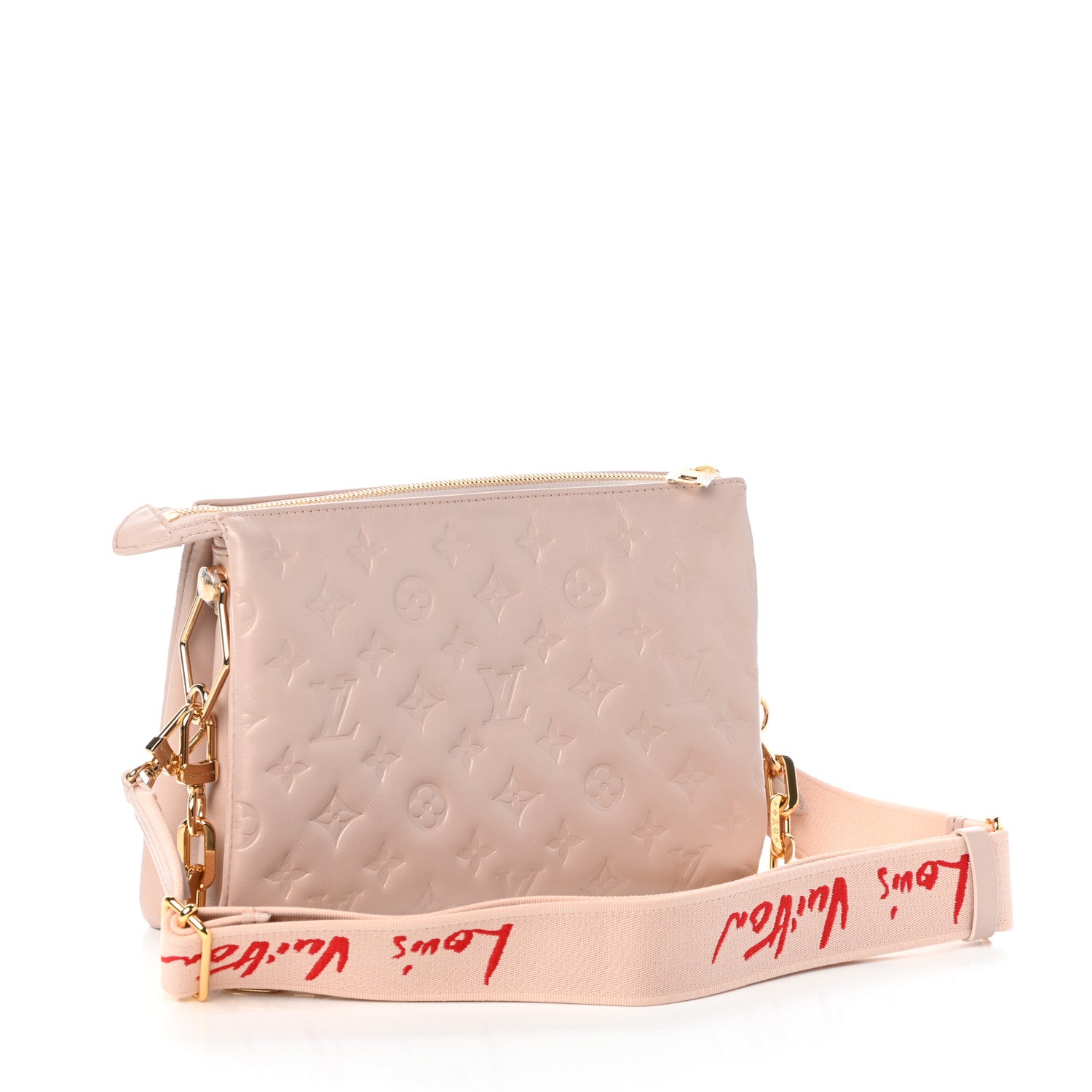 Louis Vuitton Lambskin Embossed Monogram Fall In Love Coussin PM Dragée Light Pink 3 of 9