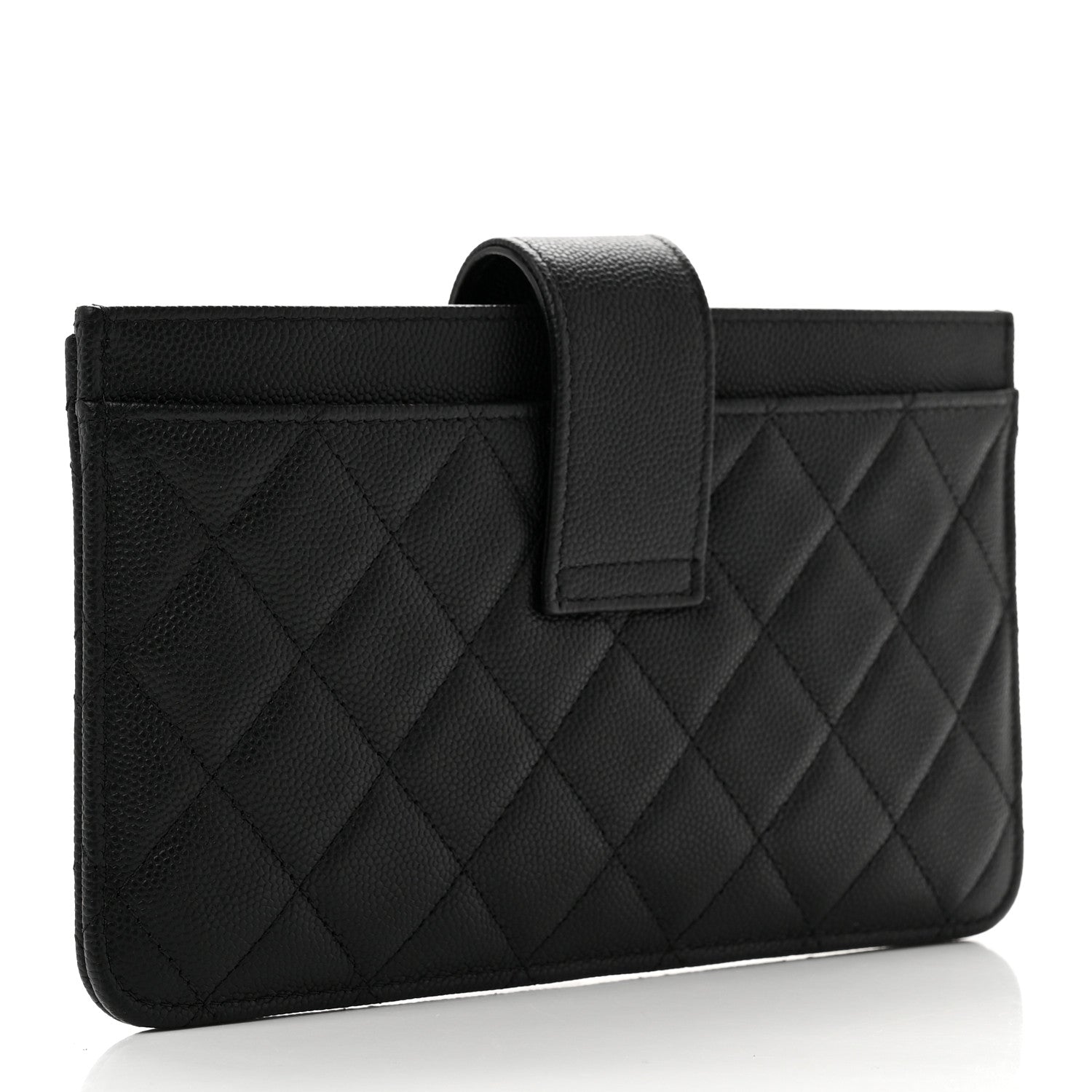 Chanel Caviar Quilted Classic Strap Pouch Black 4 of 9