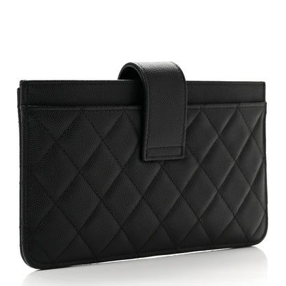 Chanel Caviar Quilted Classic Strap Pouch Black 4 of 9
