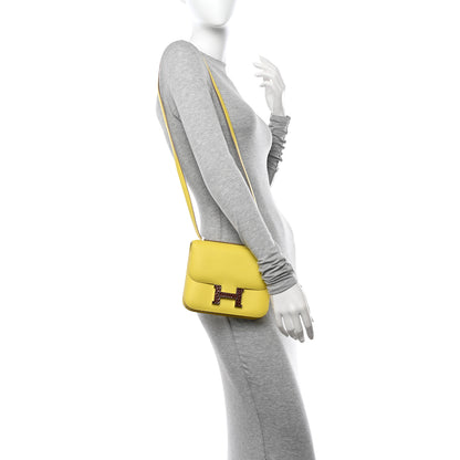 Hermes Evercolor Shiny Alligator Constance 18 Lime Miel 2 of 11