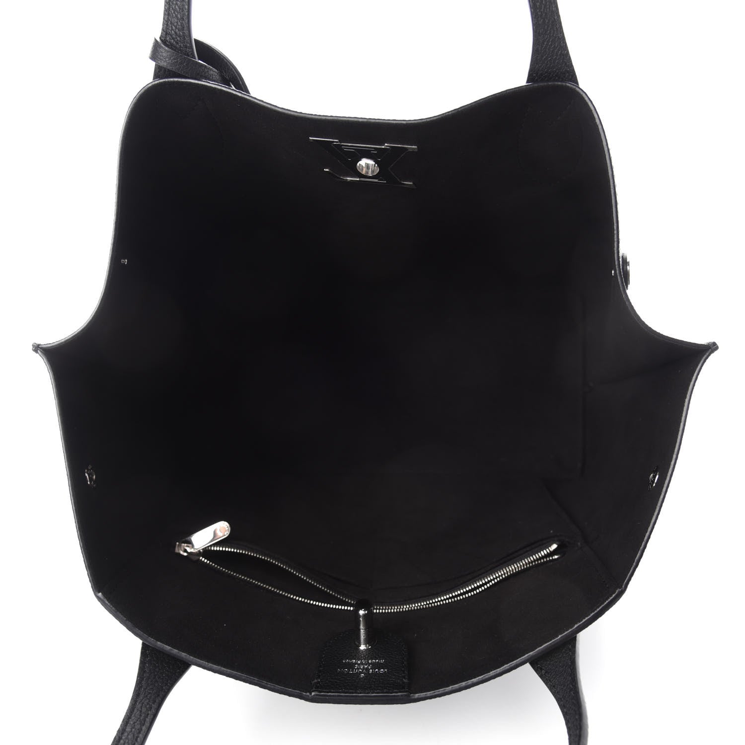 Louis Vuitton Calfskin Lockme Go Tote Black 5 of 11