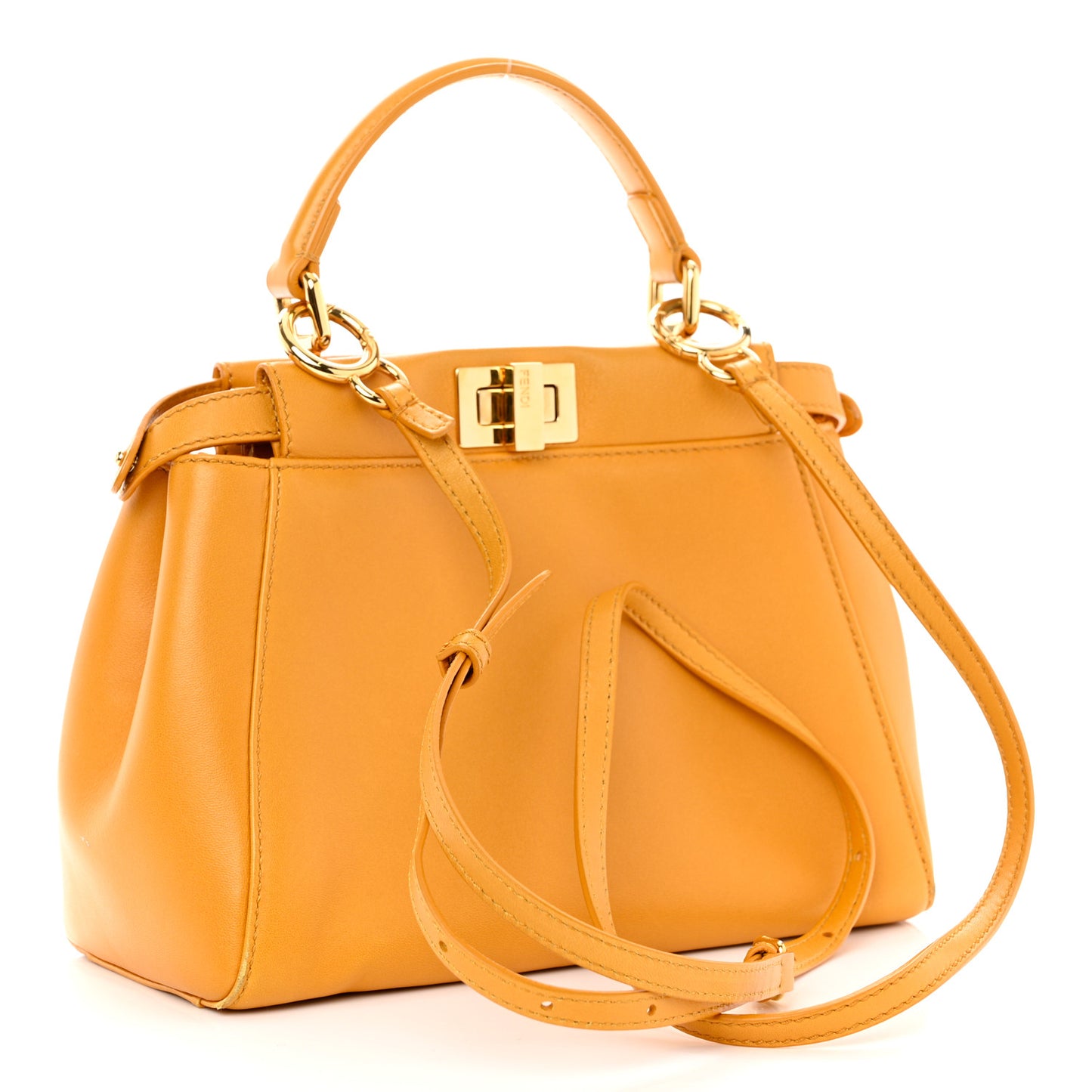 Nappa Mini Peekaboo Iconic Satchel Giallo Syrup