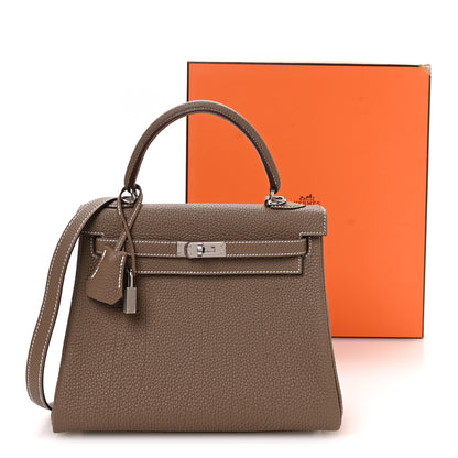 Hermes Togo Kelly Retourne 25 Etoupe 11 of 11