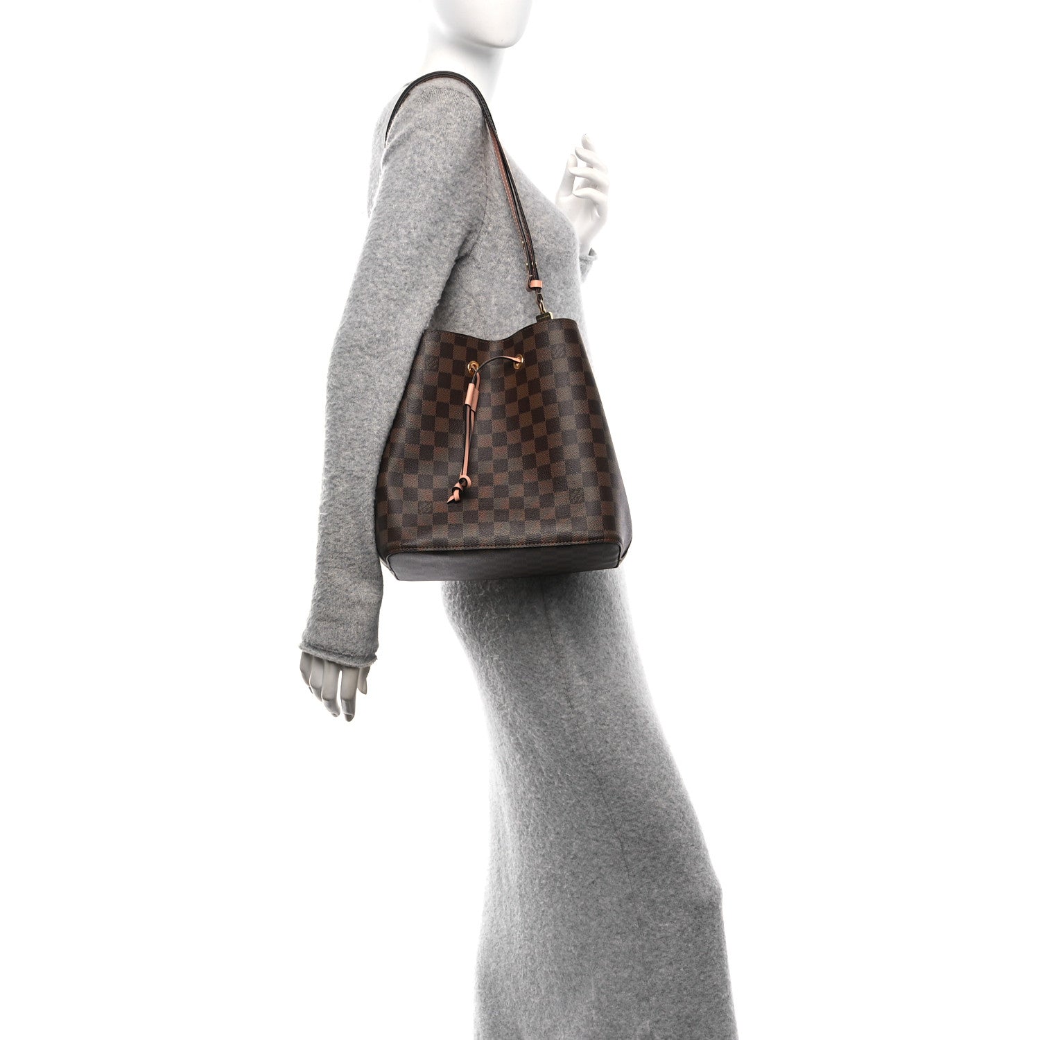 Louis Vuitton Damier Ebene Neonoe MM Venus Pink 2 of 9