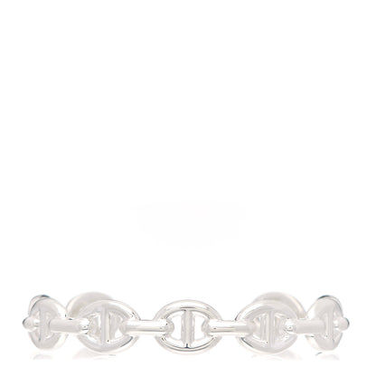 Hermes Sterling Silver MM Chaine d'Ancre Enchainee Cuff Bracelet SH 1 of 6