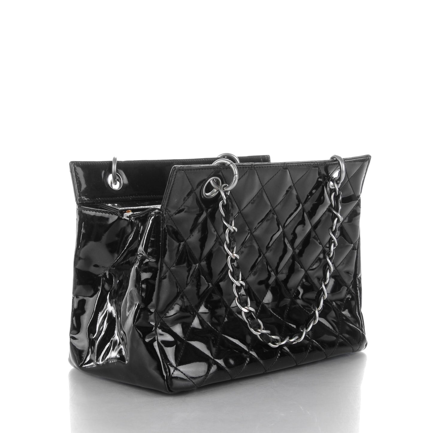 Patent Petit Timeless Shopping Tote PTT Black