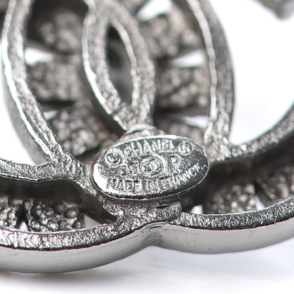 Chanel Crystal CC Drop Earrings Ruthenium 4 of 4