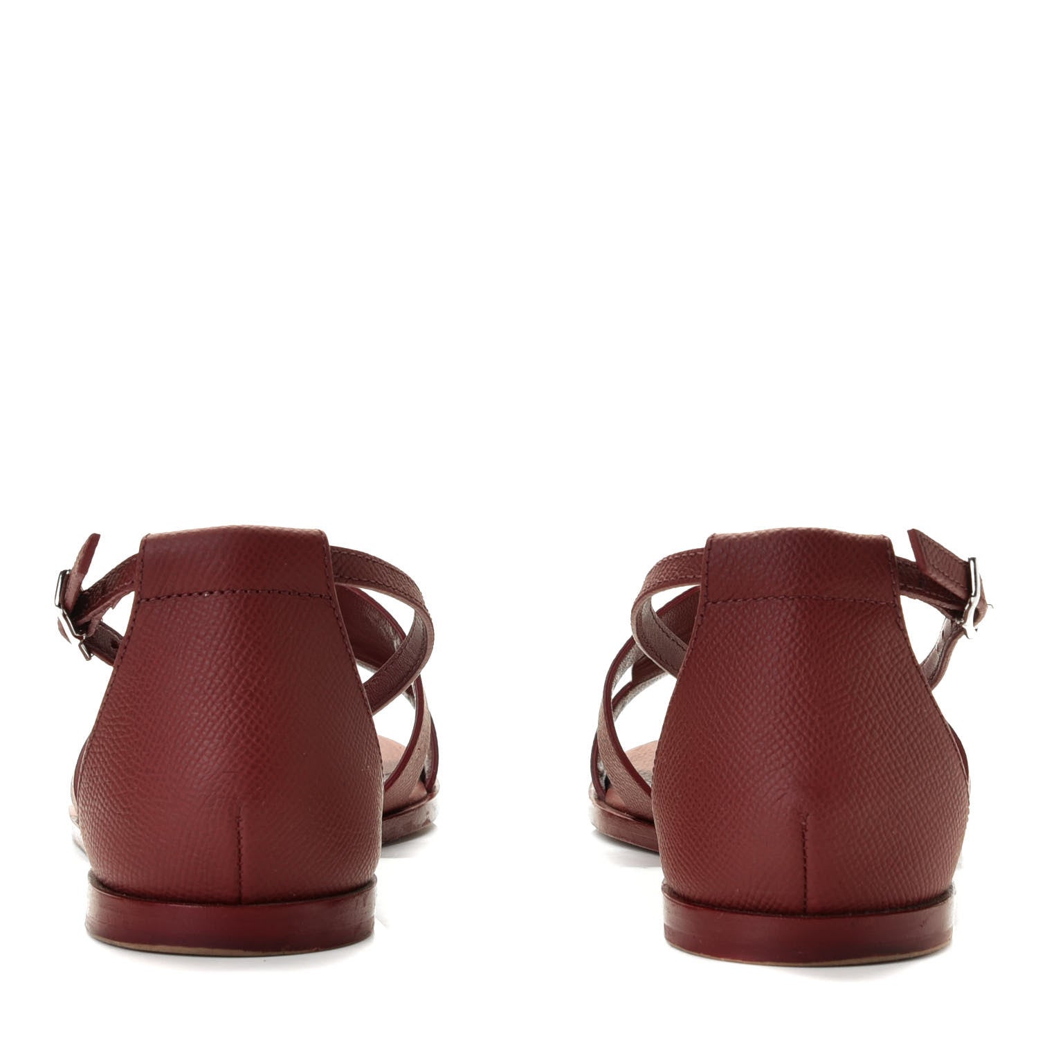Hermes Epsom Santorini Sandals 36.5 Rouge H 8 of 17