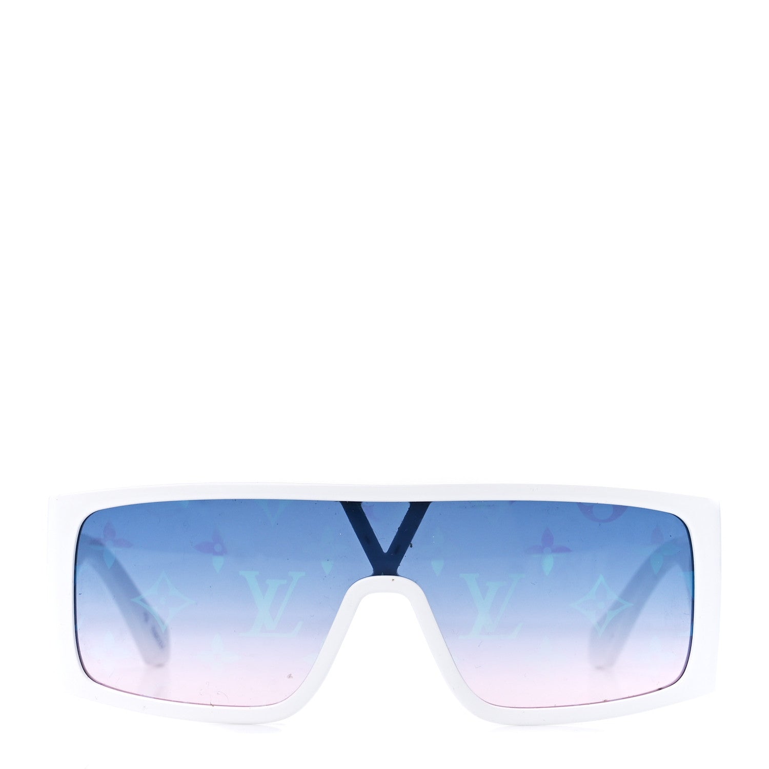 Louis Vuitton Acetate Monogram Sideway Sunglasses Z1451U White 2 of 8