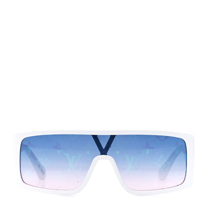 Louis Vuitton Acetate Monogram Sideway Sunglasses Z1451U White 2 of 8