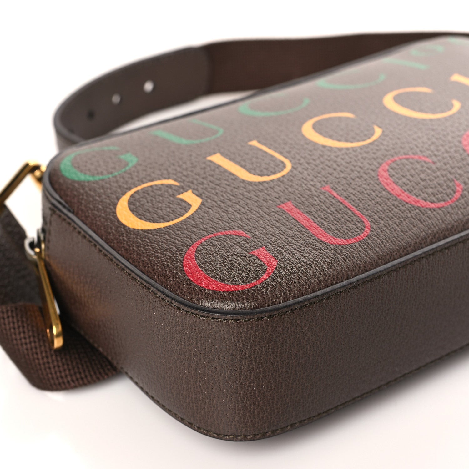 Gucci Textured Dollar Calfskin Gucci 100 Aria Belt Bag 80 32 New Acero Multicolor 7 of 8
