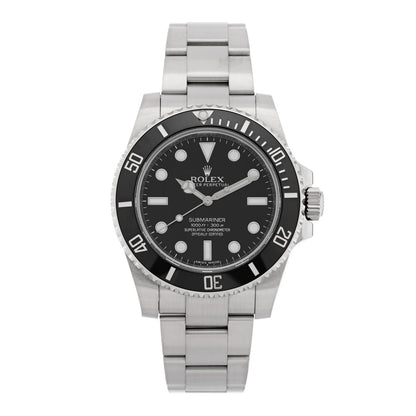 Rolex Stainless Steel 40mm Oyster Perpetual Submariner Watch Black 114060 1 of 5