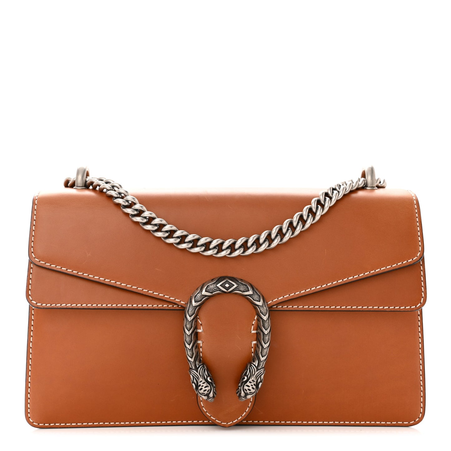 Calfskin Small Dionysus Shoulder Bag Harness Brown
