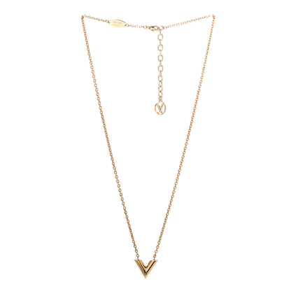 Louis Vuitton Essential V Necklace Gold 2 of 4