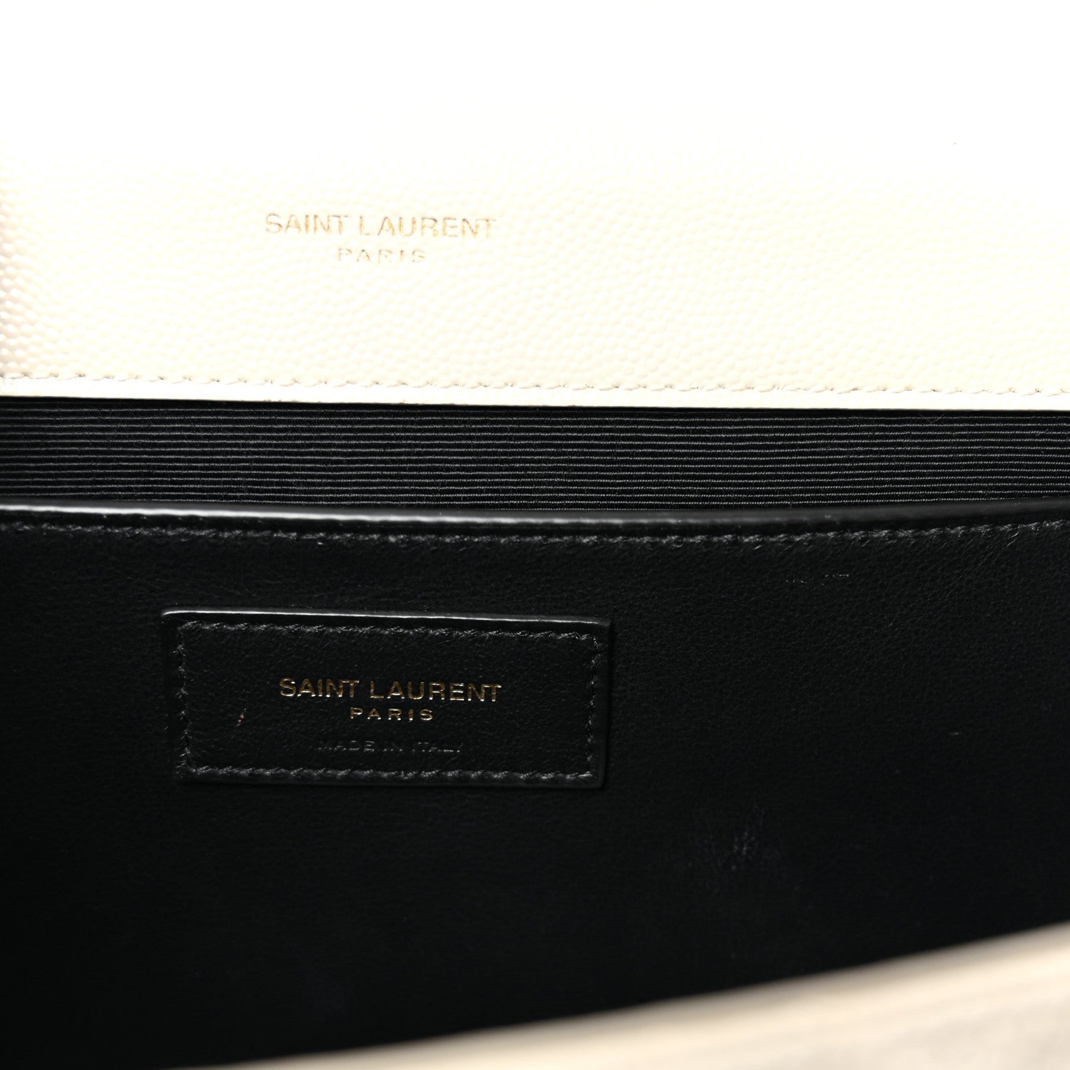 Saint Laurent Grain De Poudre Textured Mixed Matelasse Medium Triquilt Monogram Satchel Crema Soft 6 of 9