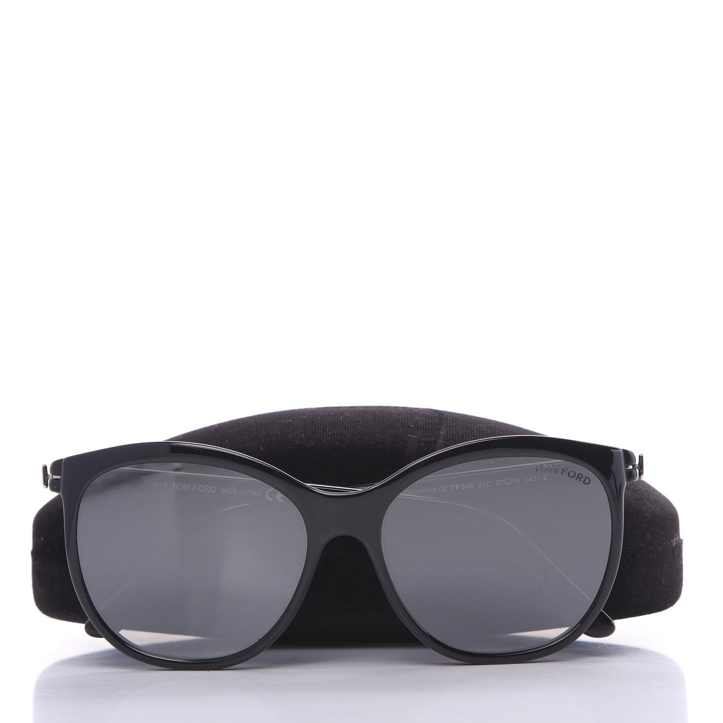Geraldine Round Sunglasses TF568 Black