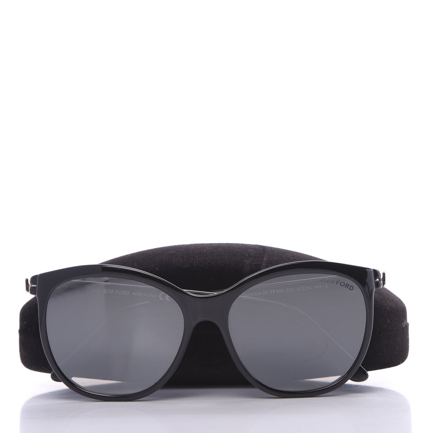 Tom Ford Geraldine Round Sunglasses TF568 Black 7 of 7