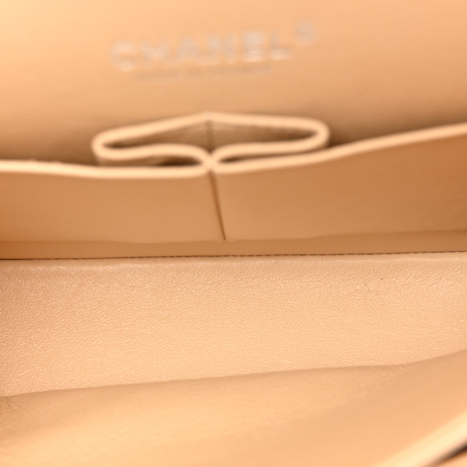 Chanel Lambskin Quilted Medium Double Flap Beige 5 of 12