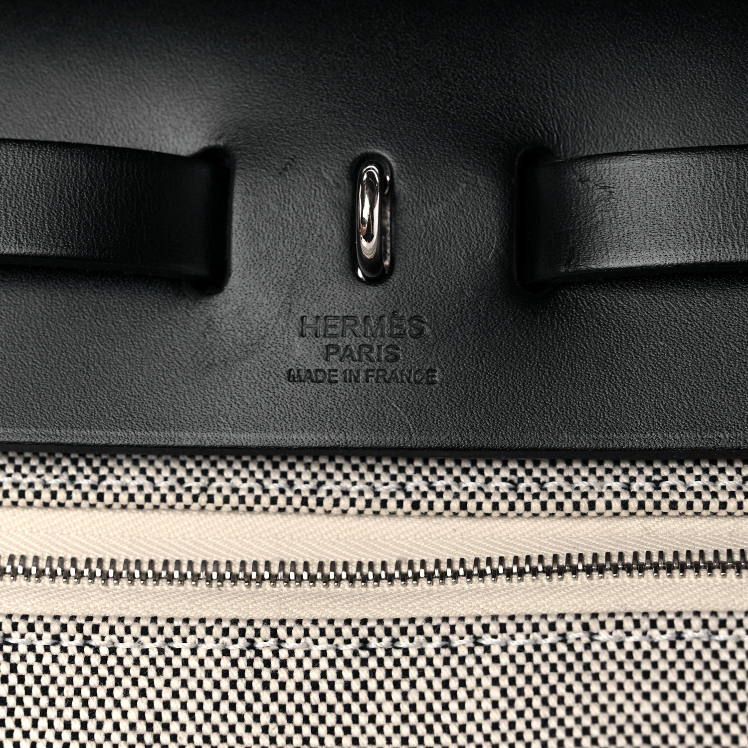 Hermes Vache Hunter Criss Viking Herbag Zip Retourne 31 PM Ecru Black 7 of 11