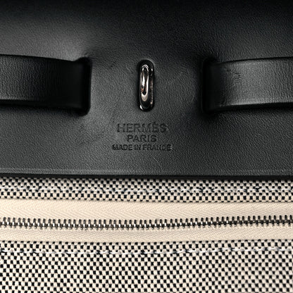 Hermes Vache Hunter Criss Viking Herbag Zip Retourne 31 PM Ecru Black 7 of 11