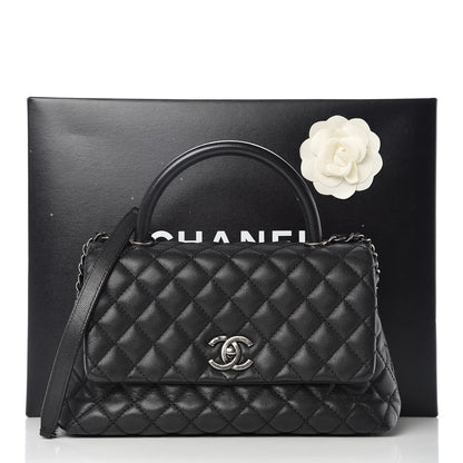 Chanel Caviar Quilted Small Coco Handle Flap Black 12 of 12