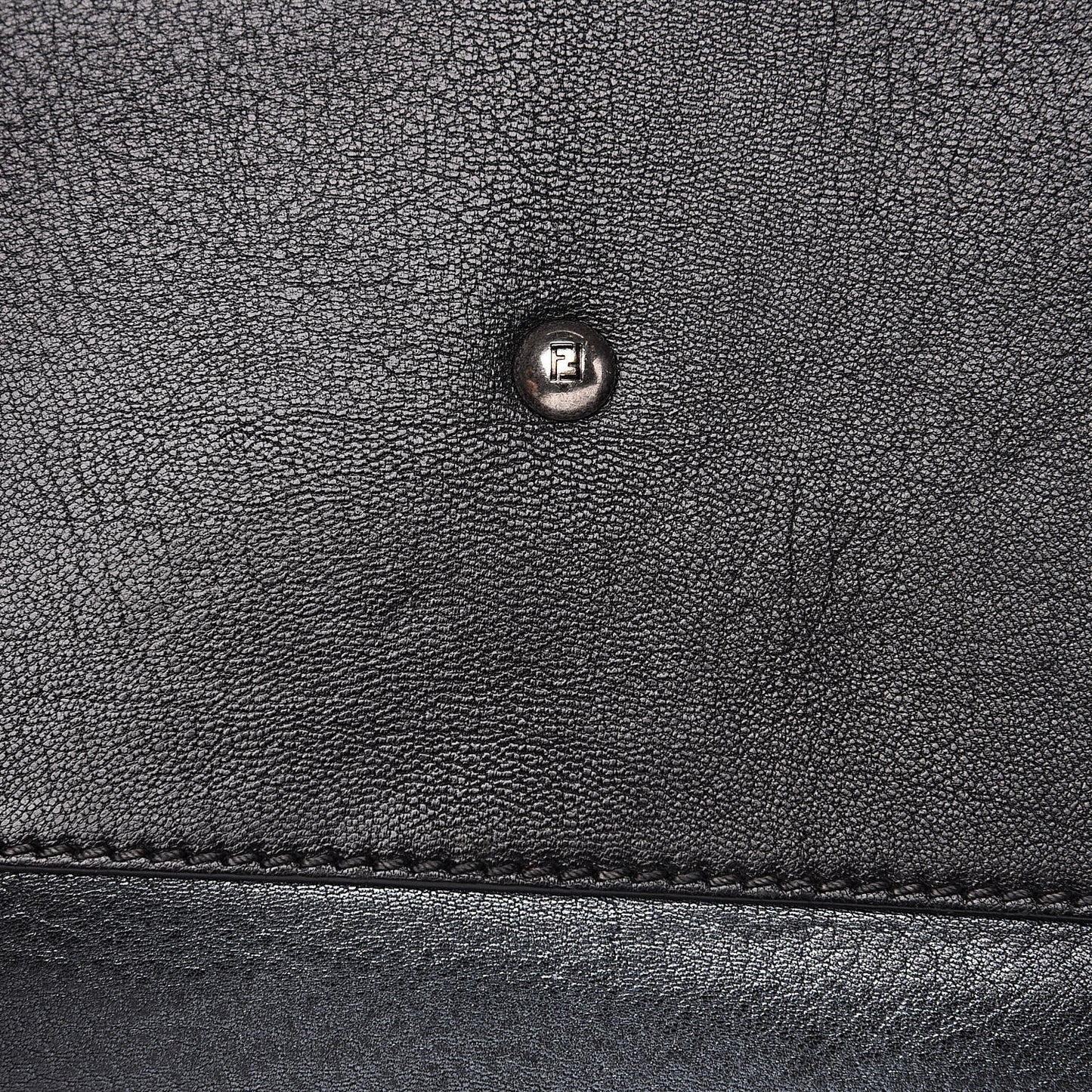 Goatskin Large Peekaboo Iconic Satchel Black