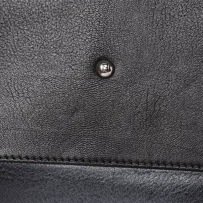 Fendi Goatskin Large Peekaboo Iconic Satchel Black 12 of 15
