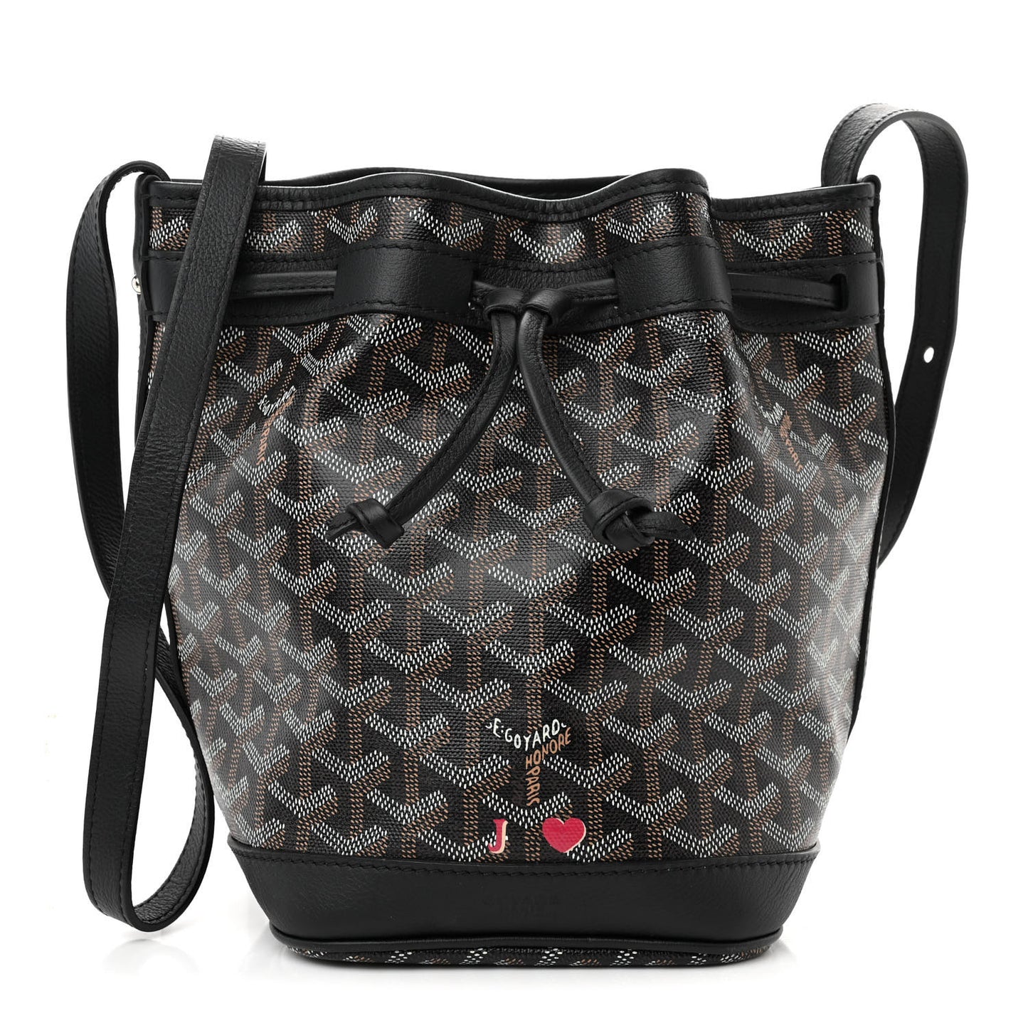 Goyardine Petit Flot Bucket Bag PM Black