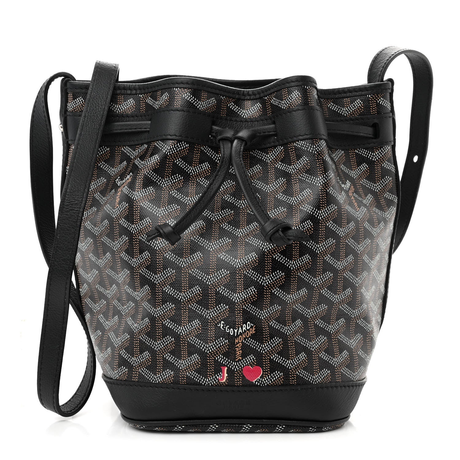 Goyard Goyardine Petit Flot Bucket Bag PM Black 1 of 9