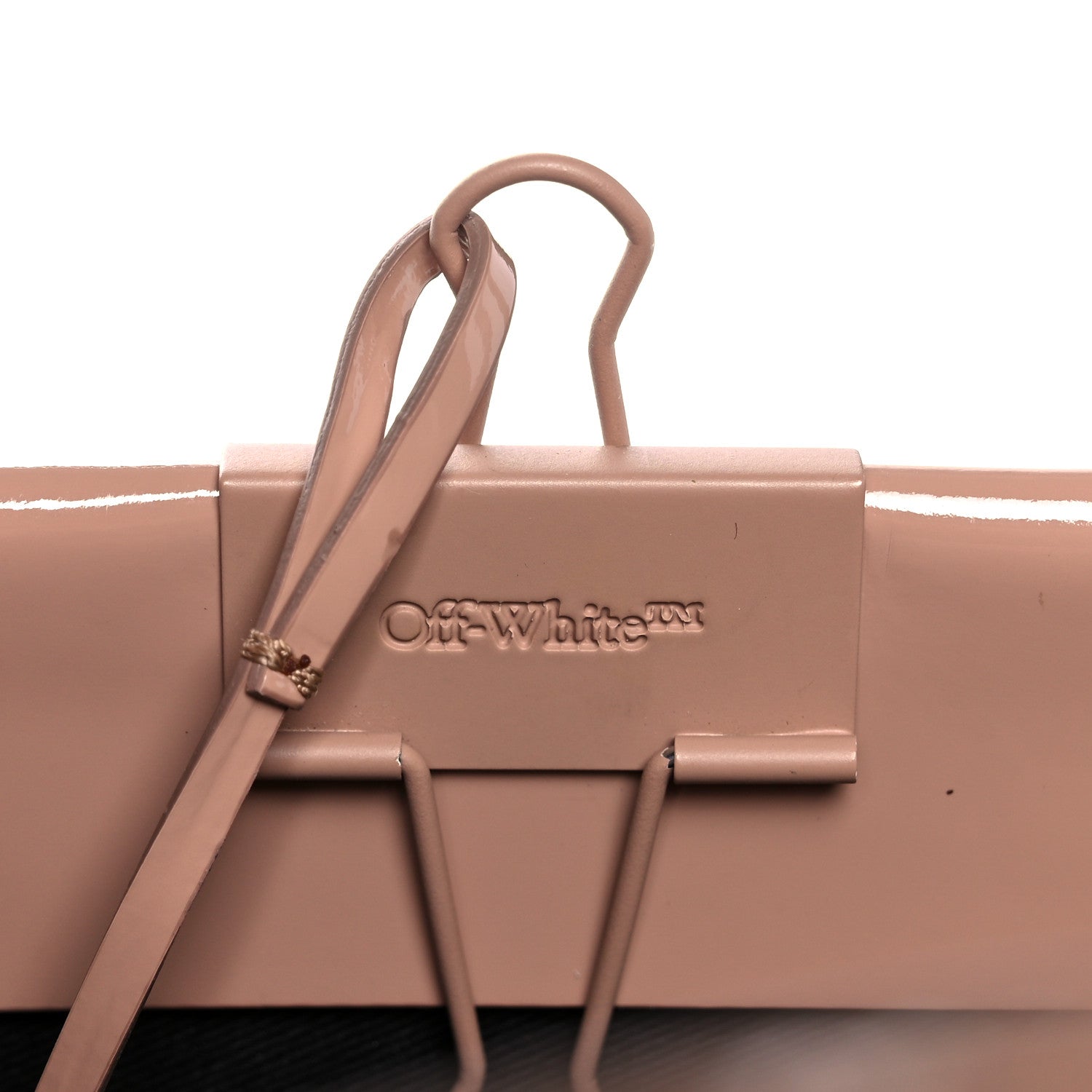 Off-White Patent Mini Box Bag Nude Beige 8 of 16