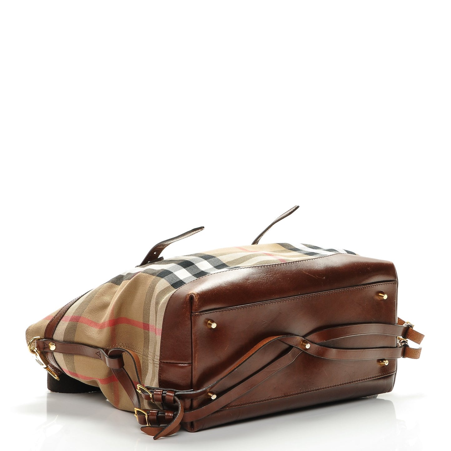 House Check Marta Diaper Bag Dark Tan