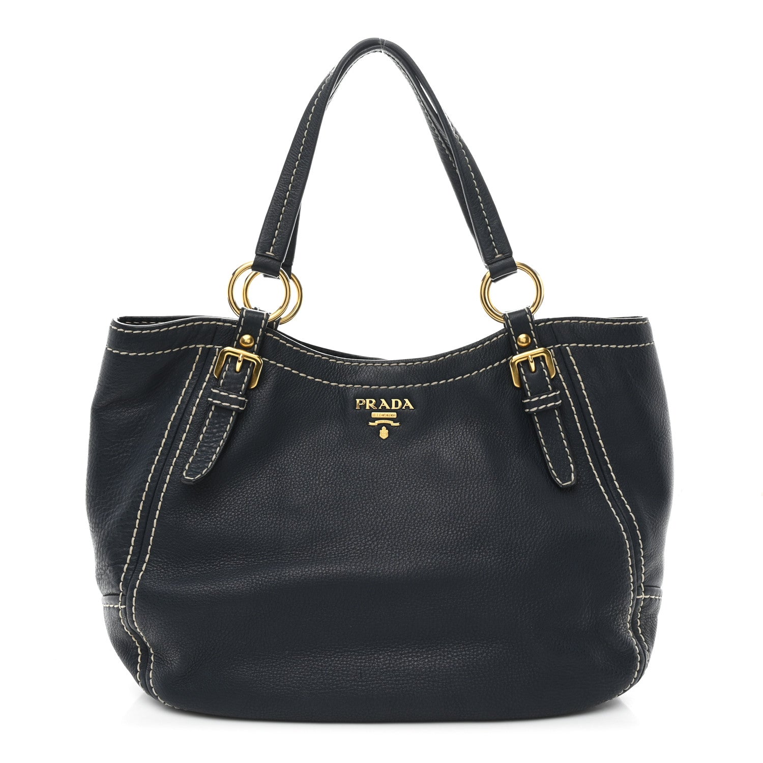 Prada Vitello Daino Tote Bleuette 1 of 12