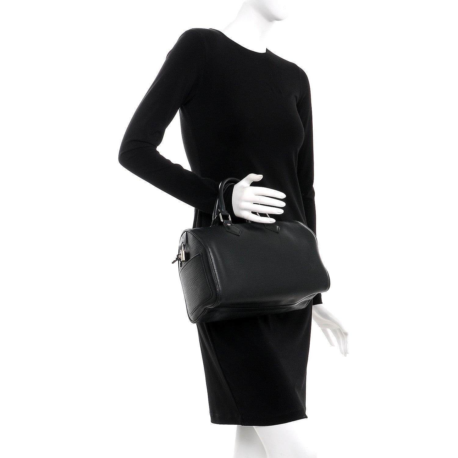 Louis Vuitton Epi Speedy 25 Black 2 of 7