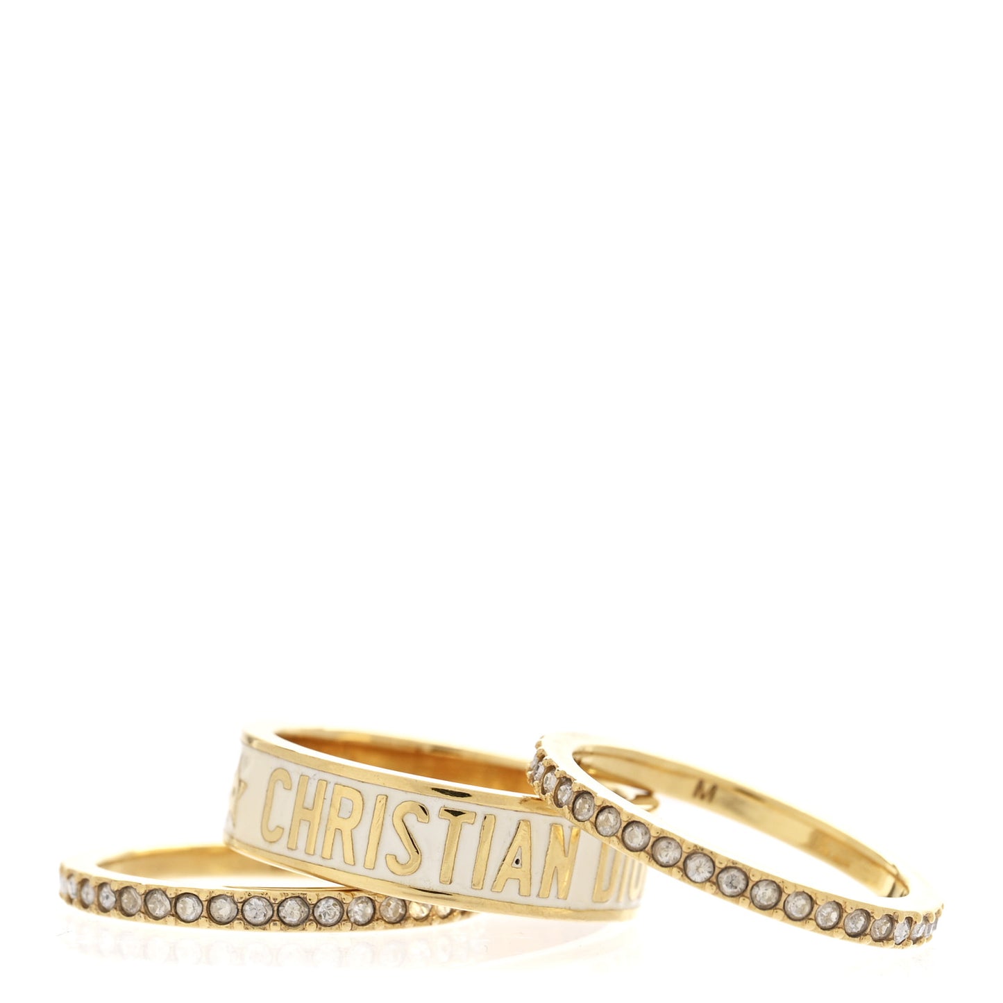 Metal Crystal Code Ring Set M 54/7 Gold