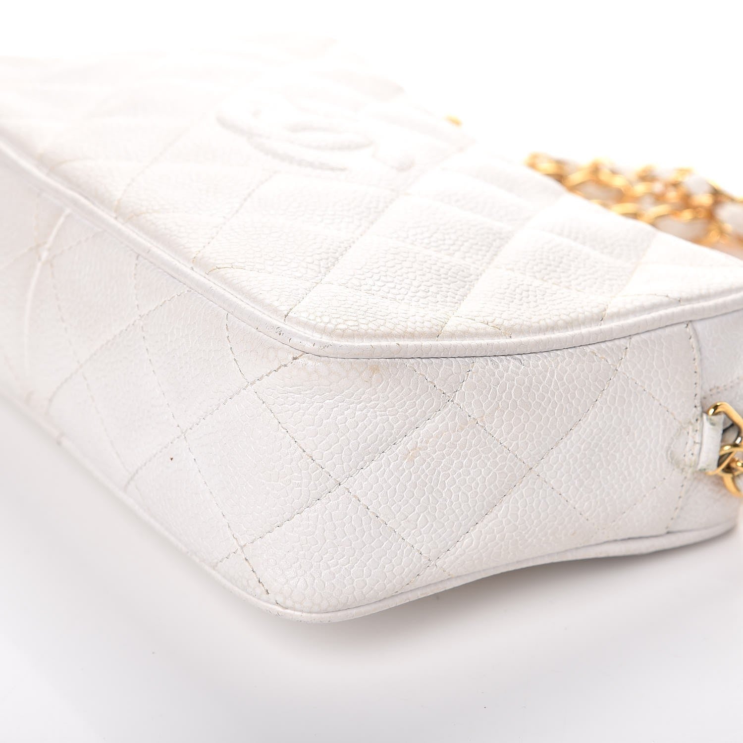 Chanel Caviar Quilted Camera Case White 22 of 22